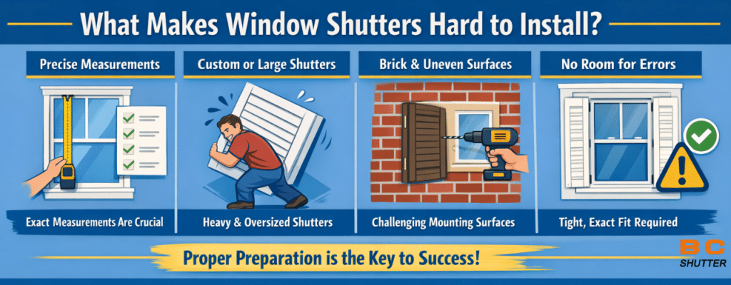 What Makes Window Shutters Hard to Install