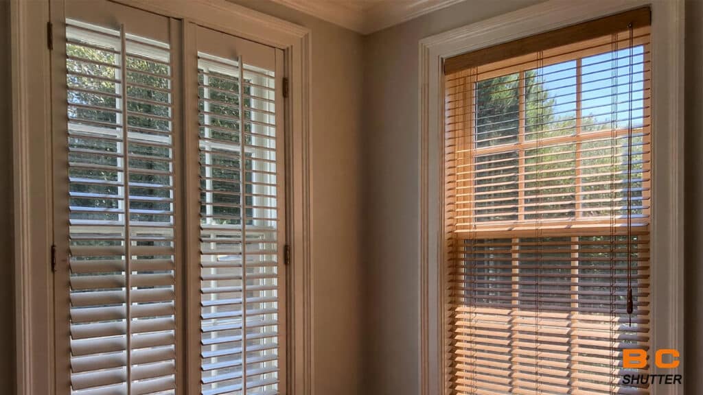 a comparison between window shutters and blinds