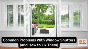 White shutters for doors and windows